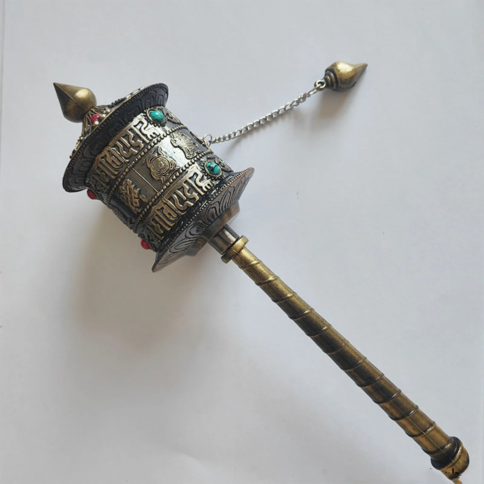 

1PC Xizang Nepal Buddhism Prayer Wheel Shakes Collection Scripture Curse