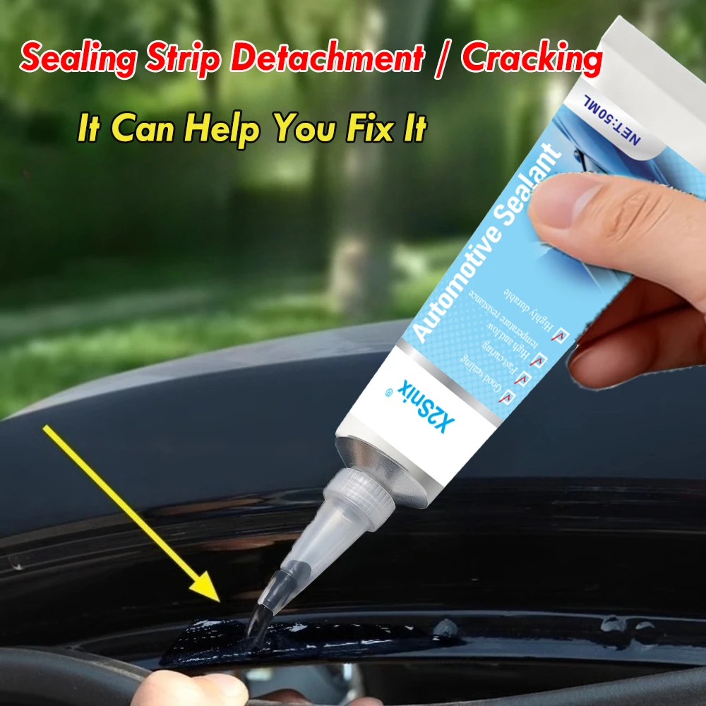 New Black Automotive Sealant Windshield Silicone Adhesive Efficient Window Sealant Glue Universal Waterproof Glue Repair Sealer