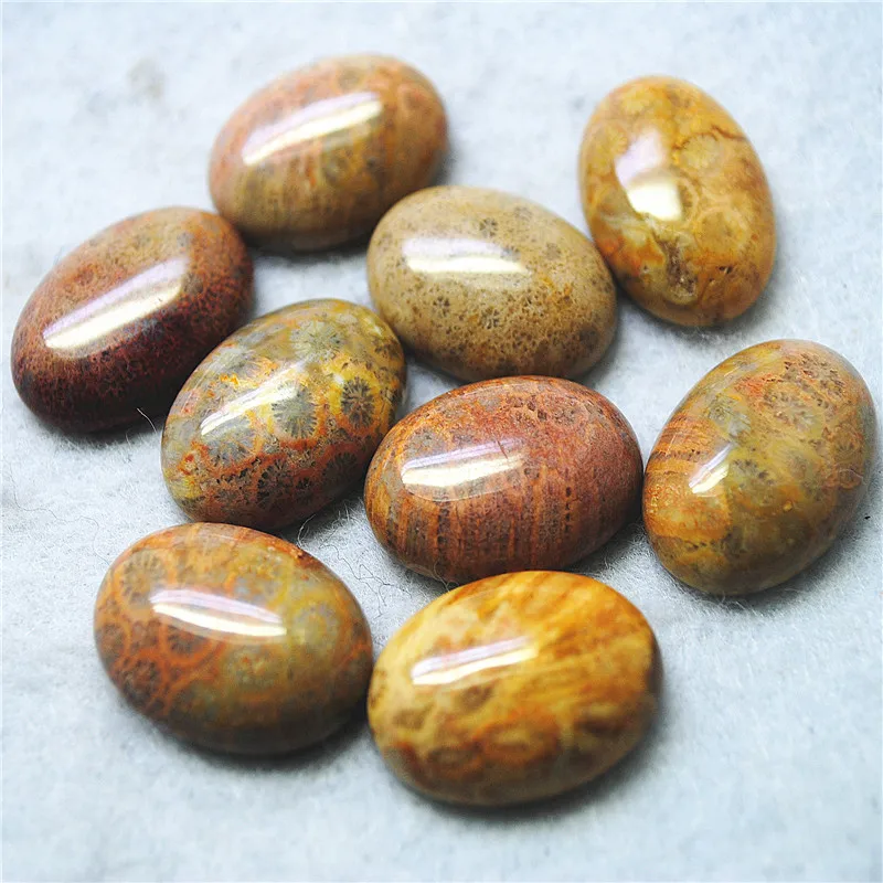 5PCS Natural Jasper Stone Cabochons Oval Shape No Hole New Agate BEADS Cabs Size 18X25MM Wholesale Price For Pendants Making