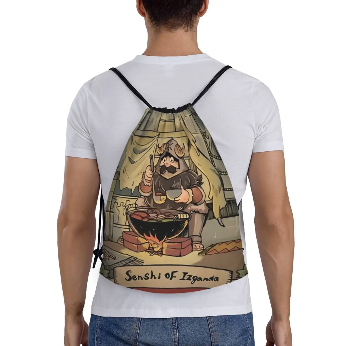 

Dungeon Meshi Delicious In Dungeon Senshi Cooking Рюкзаки на шнурке Карманная сумка для обуви Сумки для книг для путешествий студентов