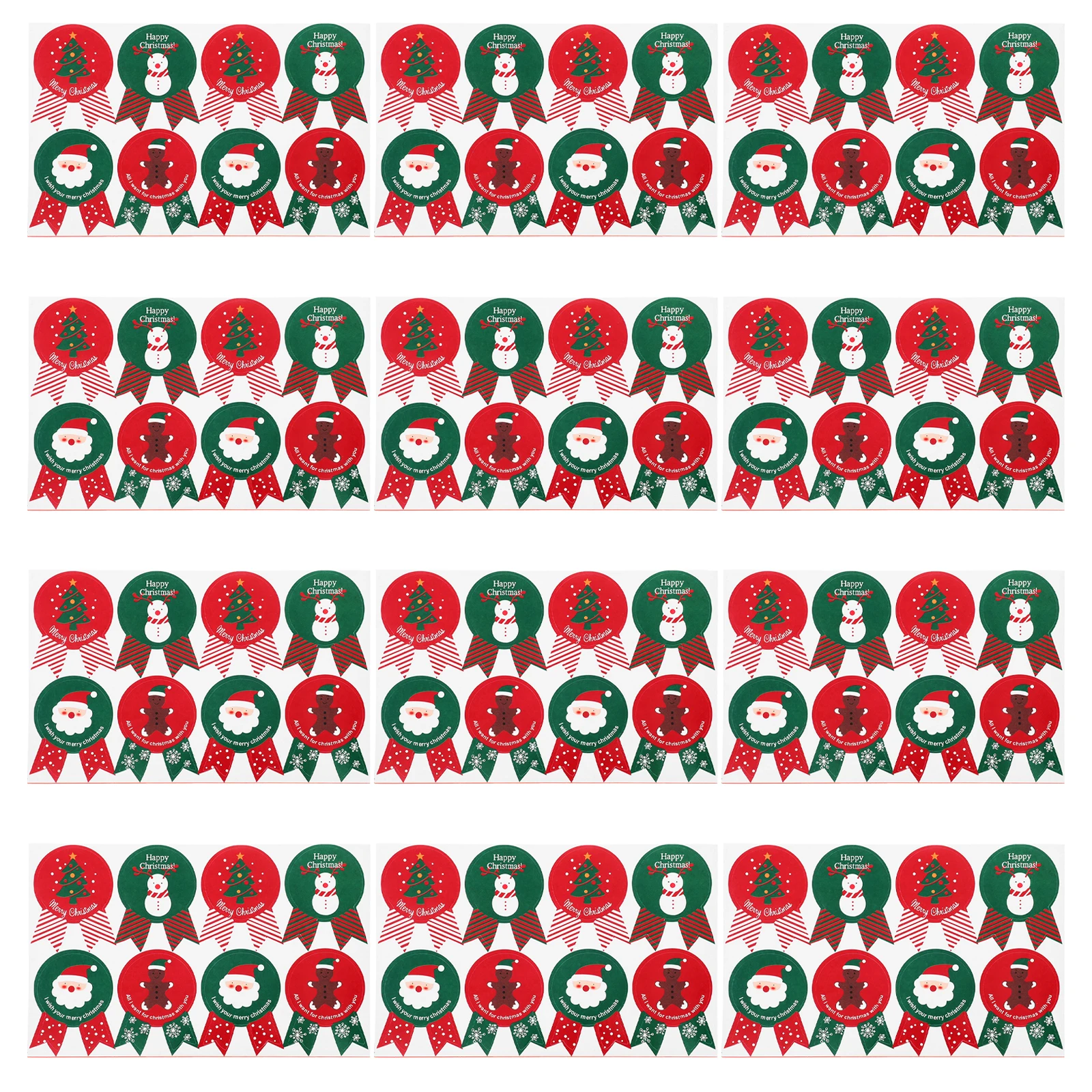 

20 Pcs Greeting Card Envelope Sticker Sealing Stickers Christmas Label Decoration Seals Paper Party Elk Chritsmas