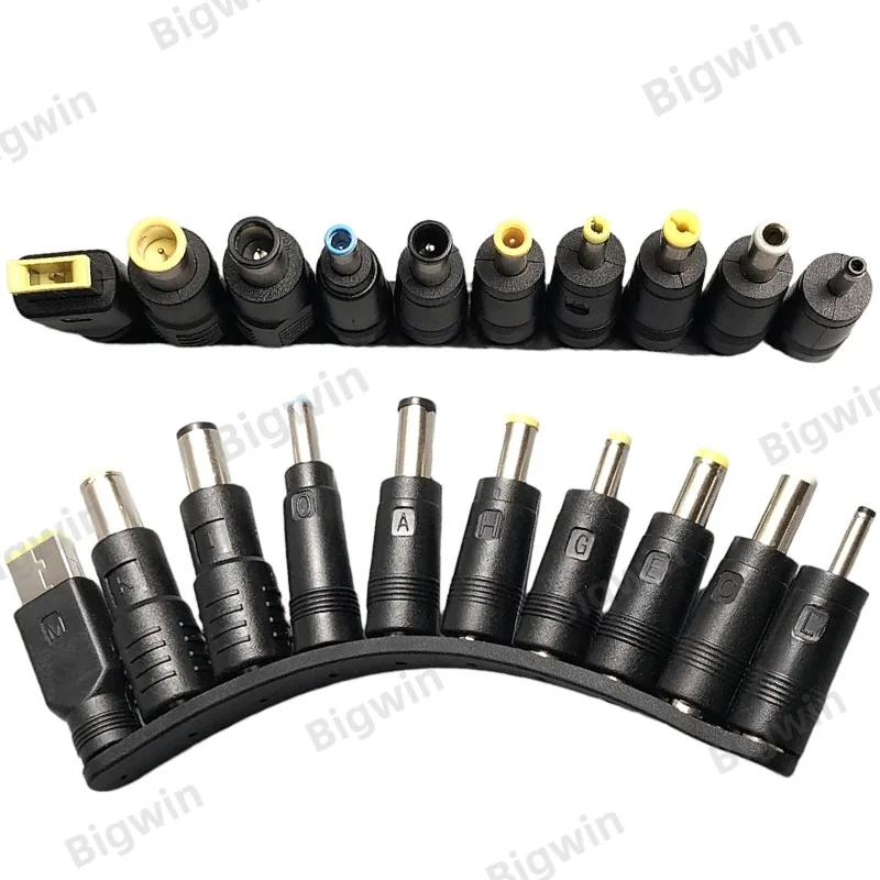 100W Type C Female to DC Power Cable Kit with 10Pcs DC Tips Universal Laptop Charger Adapter Connector Set for Lenovo Thinkpad