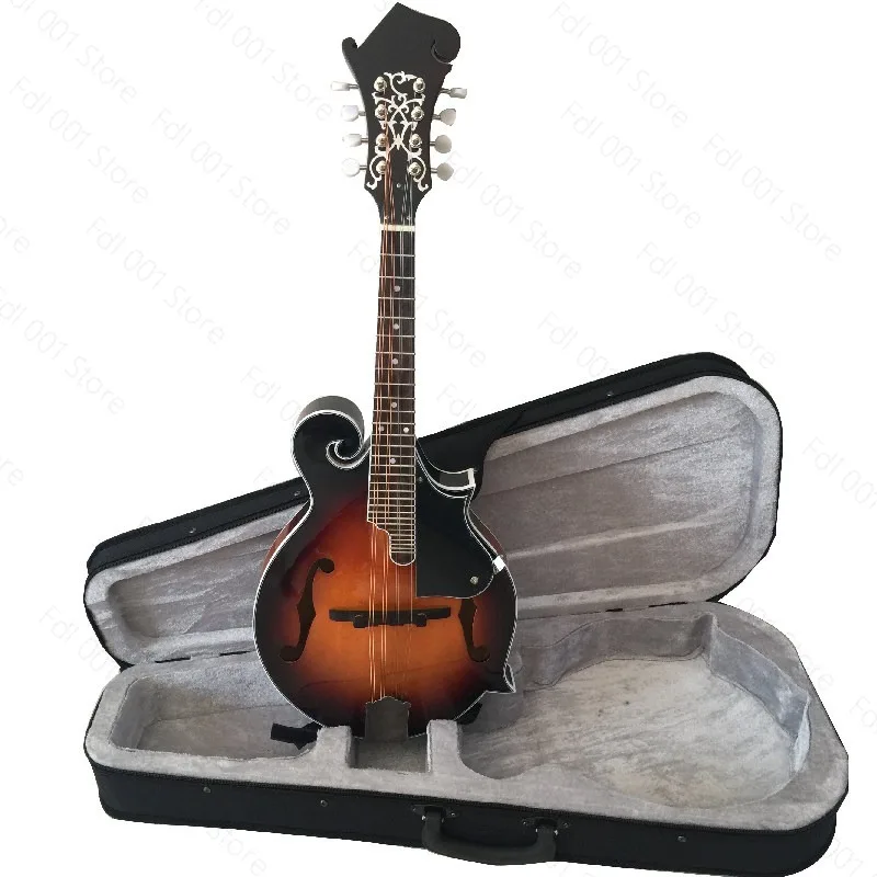 Cutaway & F Style Mandolin Acoustic String Instrument, Japanese & American Style Mandolin Guitar With Storage Case