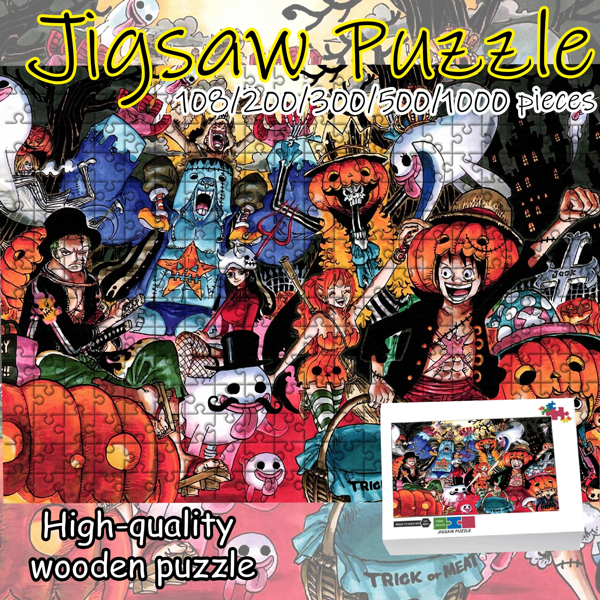 

Деревянный пазл «Все персонажи One Piece», 1000 деталей, для взрослых, премиальный коллекционный аниме-подарок
