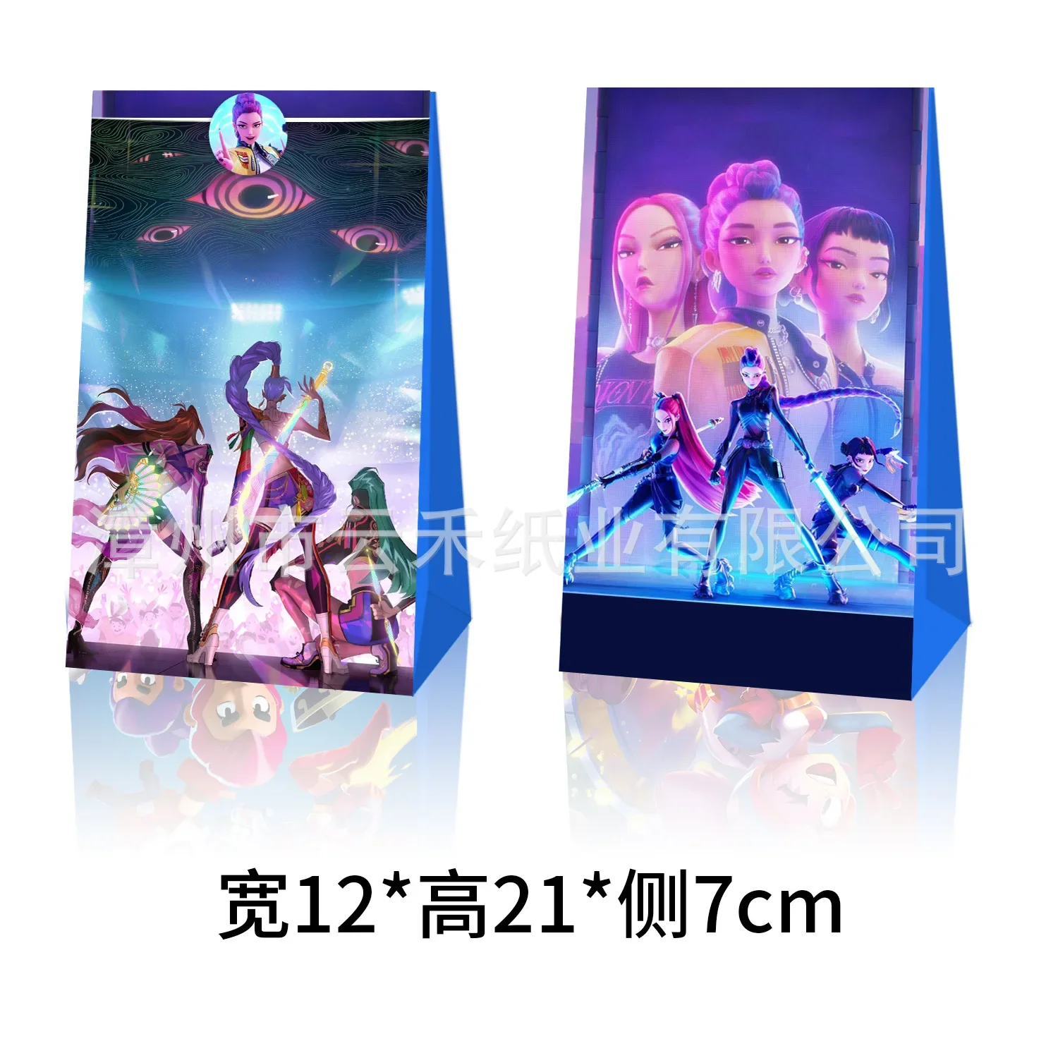 12 Stuks Set Kpop Demon Hunters Snoep Papieren Zak Gift Bag Cartoon Rumi Mira Zoey Figuur Handtas Kinderen Verjaardagscadeaupapier zakje