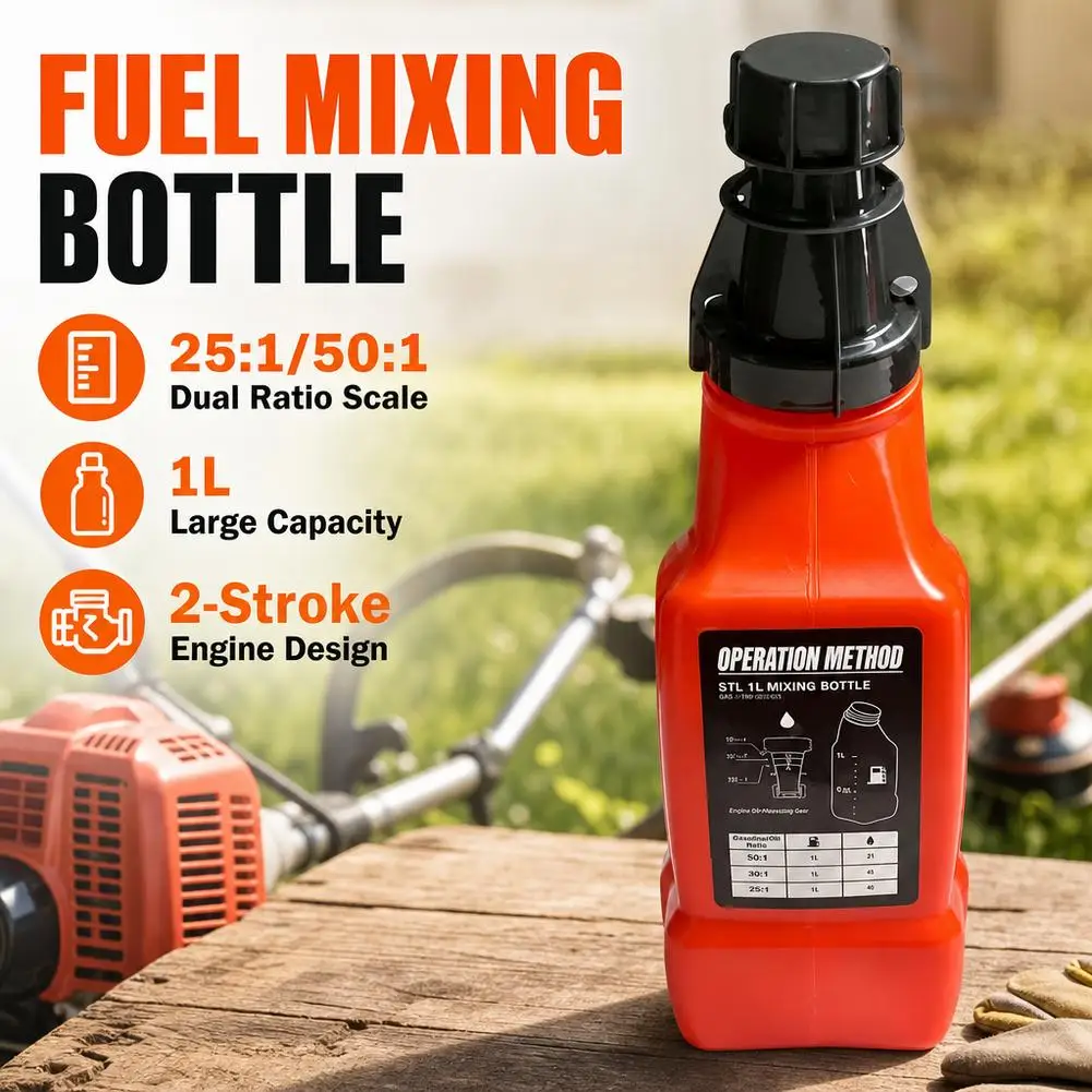 Two Stroke Fuel Mixing Container Engine Fuel Ratio Pot Fuel Ratio Engine Parts Cutting Machine Chain Saw Garden Equipment