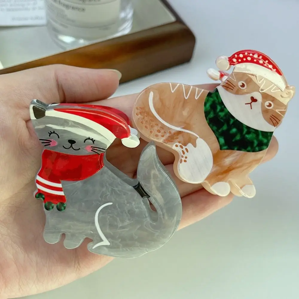 Creative Cat Cat Hair Claw Cartoon Mide Size Animal Shark Clip Headdress Korean Style Acrylic Animal Hair Clip Party