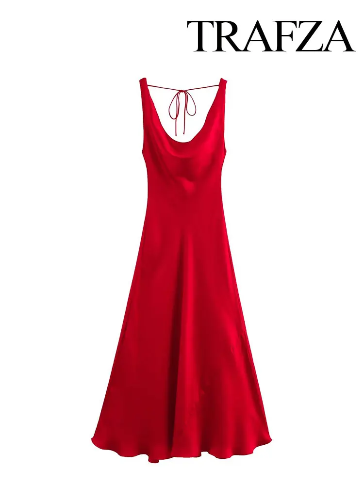 

HH 2025 summer women fashion dress Silk texture swing collar tight long dresses female sexy woman evening dress Vestidos