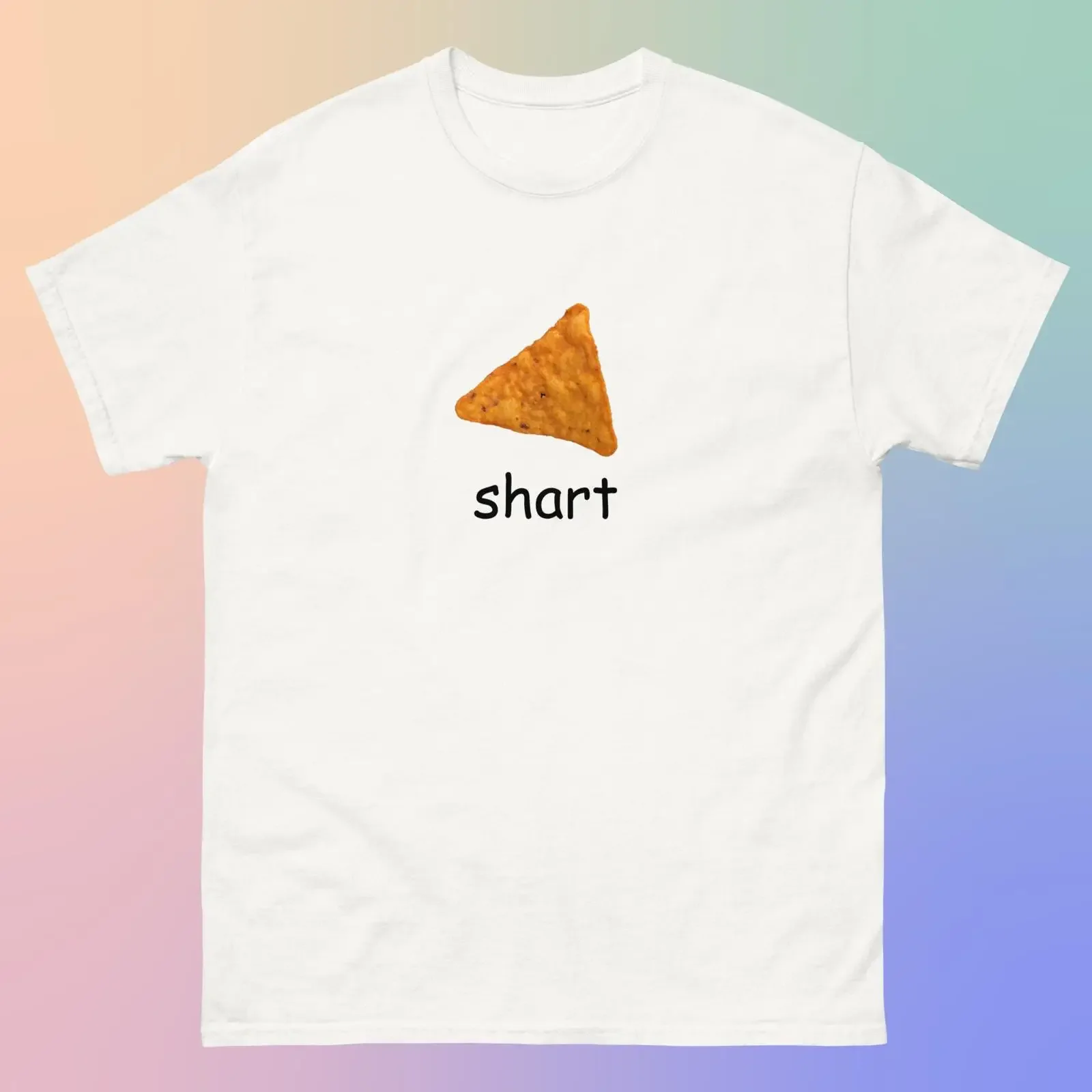 Camiseta Shart Chip Dorito con diseño de meme divertido, estilo vintage, lavada, unisex, informal, elástica, transpirable y versátil.