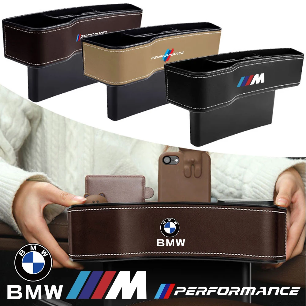 NEW Car Seat Gap Storage Box Leather Storage Box Auto Accessories For BMW M Performance M3 M5 M6 F01 F20 F10 F13 F15 F16 F34 F32