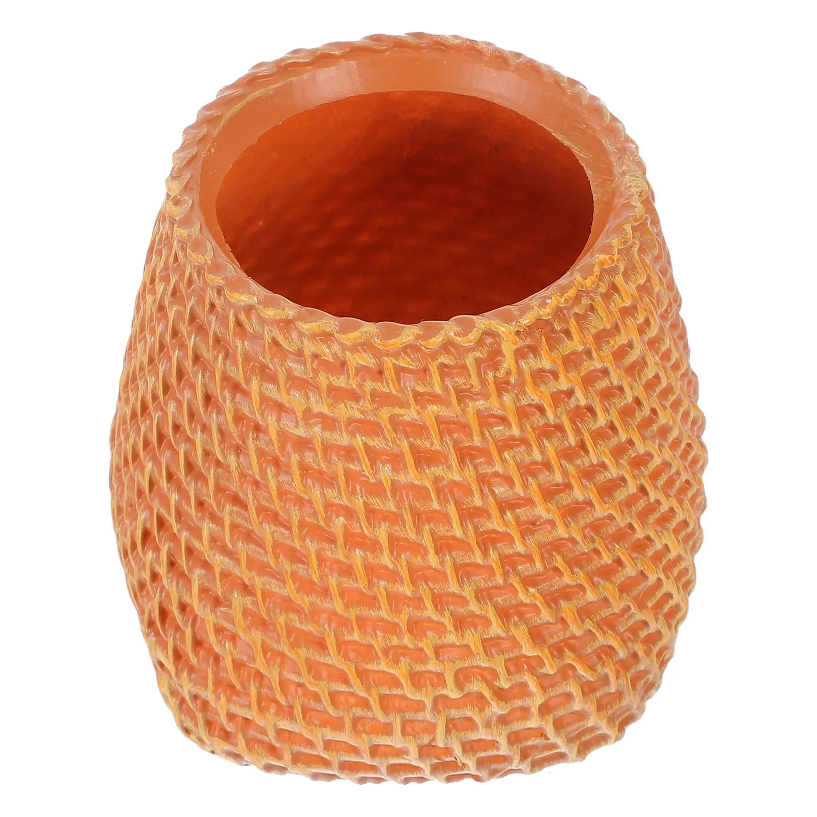 

Simulated Rattan Pen Holder Vase Vinyl Makeup Brush Cup Multifunctional Desk ganizer Storage Basket Flower Bucket