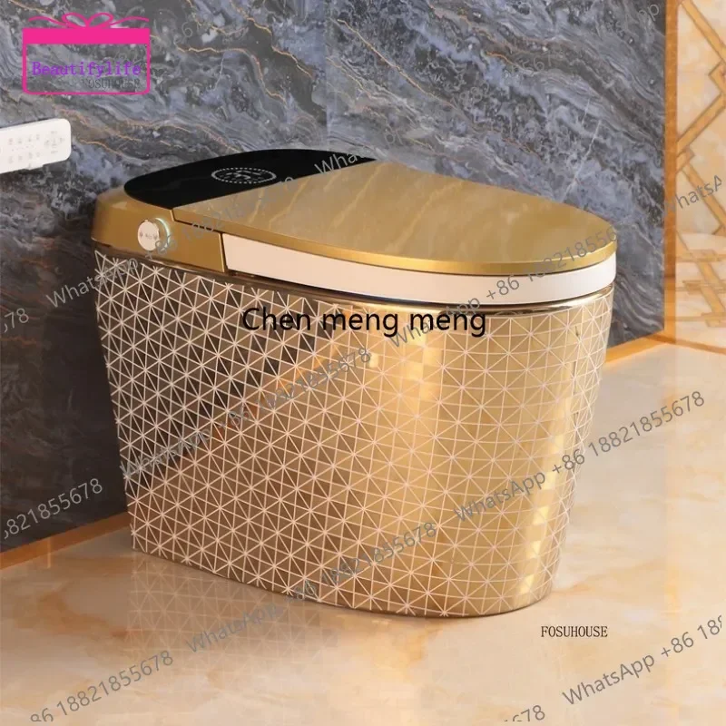 

YL Modern Electric Bidet Heated Commode Toilet Bathroom Luxury Automatic Intelligent Smart Wc Golden Toilet with Remote Contro
