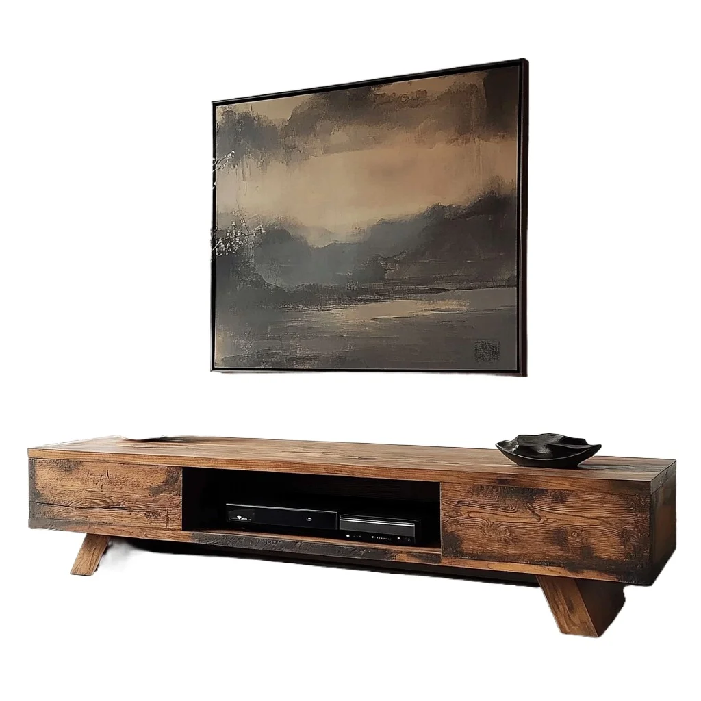 

Solid wood display TV cabinet, living room household log furniture, homestay locker