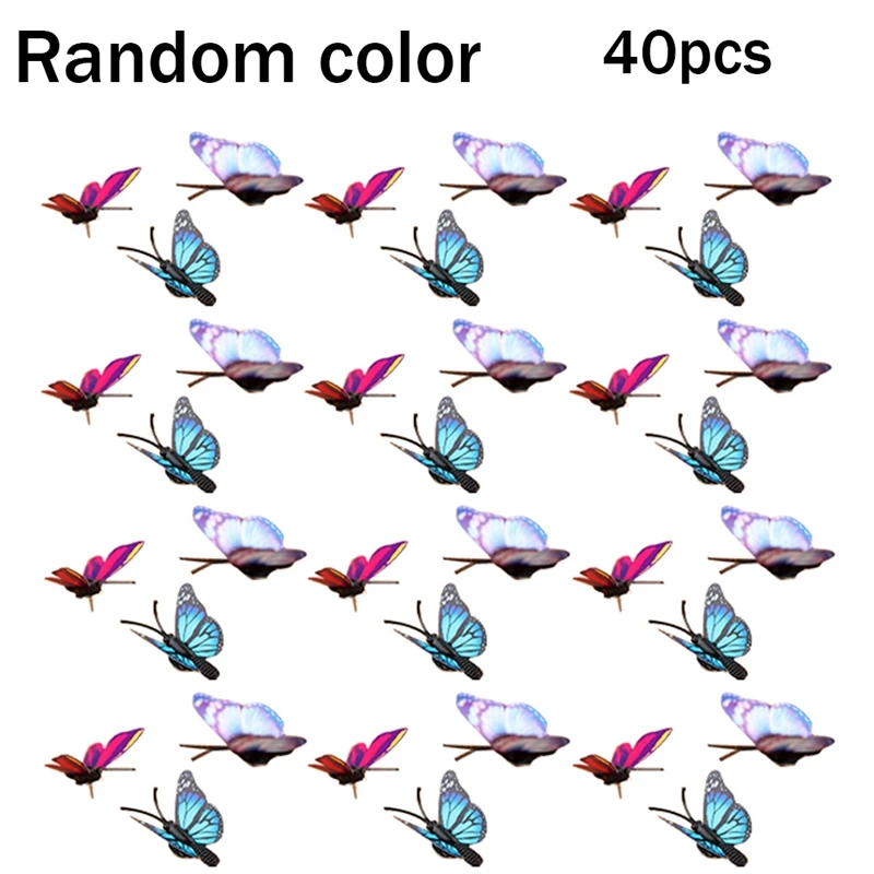 蝶の装飾的な親指、プッシュピン、カラフル、耐久性、壁、40個