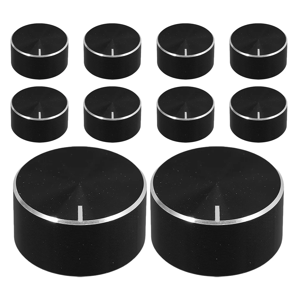 

10pcs Audio Adjustment Knob 6mm Shaft Volume Control Replacement Compact Design Universal Compatibility Amplifier Supplies
