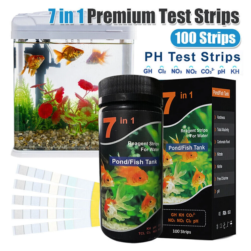 Multiple Parameters Water Test Strips Kit Drinking Water PH Test Fish Tank Tropical Aquarium Pond Test Strips Kit