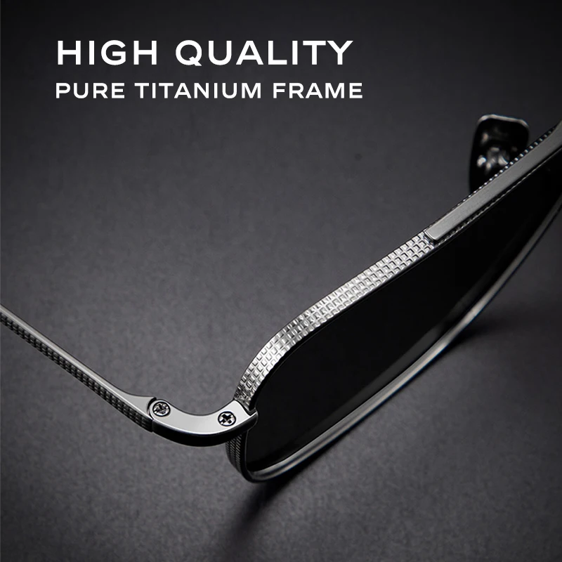 CAPONI Óculos de Sol Caponi Puro Titanium dos homens Seiko Polarizada Fotocromático Sombras Ao Ar Livre UV400 Marca Original Óculos De Sol BS50004 oculos de sol homem óculos de sol masculino oculos polarizado masculino