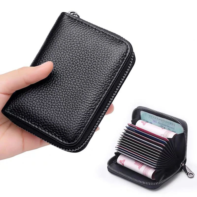 

14/20 Card Slots Wallets PU Business Bank Credit Bus Passport ID Card Holder Cover Coin Pouch Women/men Bag Organizer Purse