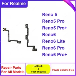 Power Volume Flex Cable For OPPO Reno 5 6 Pro Plus 6 Lite 4G 5G Power Volume Side Button Flex Ribbon Replacement