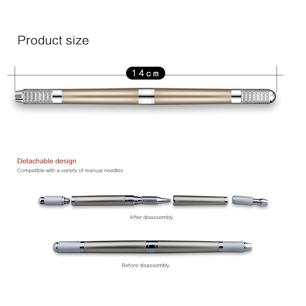 Manual Embroidery Tattoo Microblading Pen For Semi Permanent Makeup Eyebrows Lips Micropigmentation