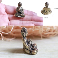 Pure Brass Miniature Shakyamuni Buddha Decoration Home Decor Miniature Figurine