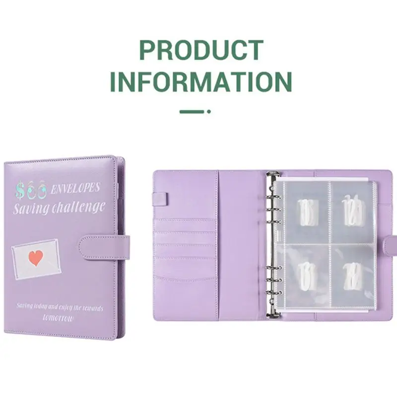 A29F-100 Enveloppen A5 Geldbesparende budgetbinder met geldenveloppen - Uitdagingsboek om 5.050 Valentijnsdag te besparen