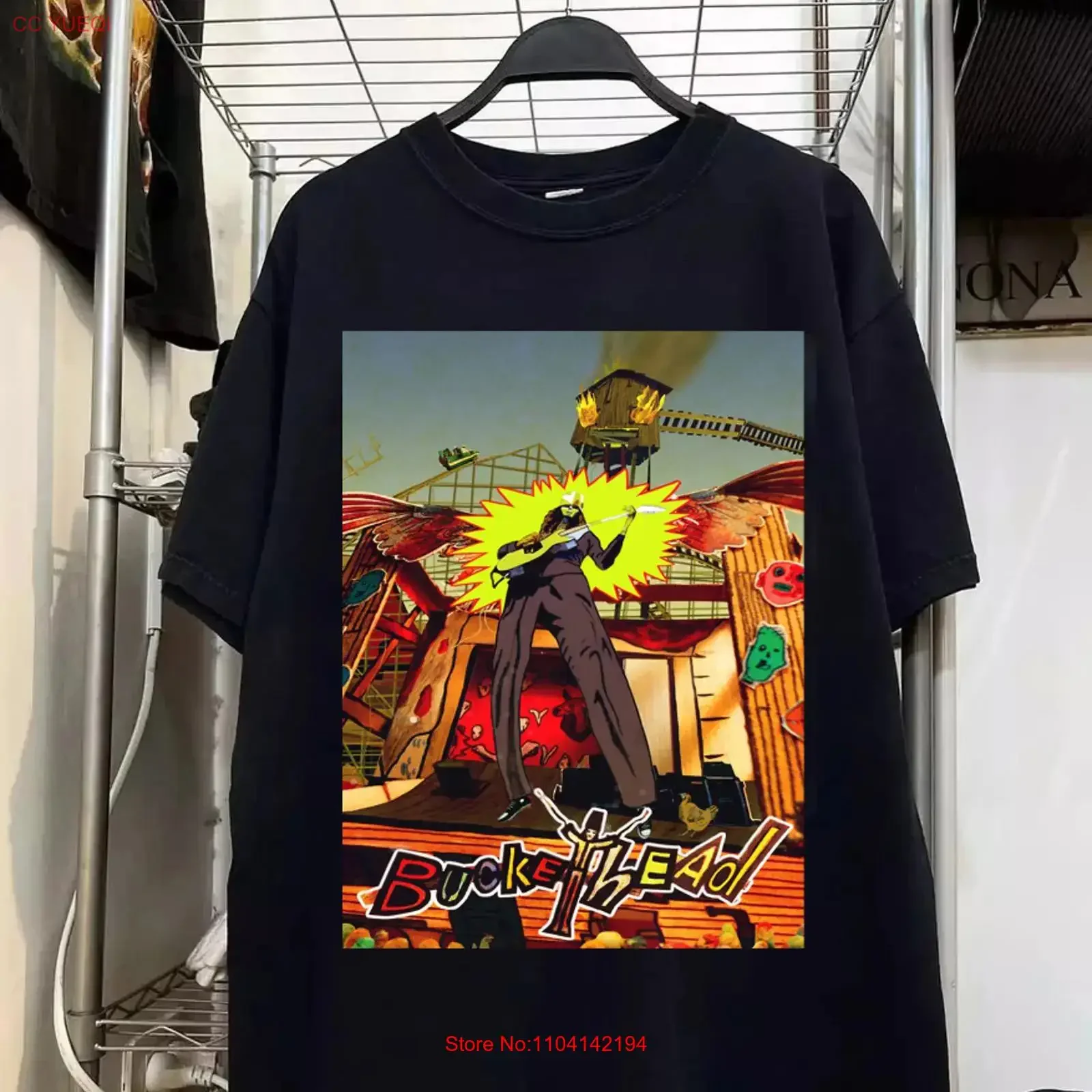 Buckethead Tour 2025 For Fan All Size S to 5XL Black T shirt vintage Washed designer clothes streetwear Versatile Stylish