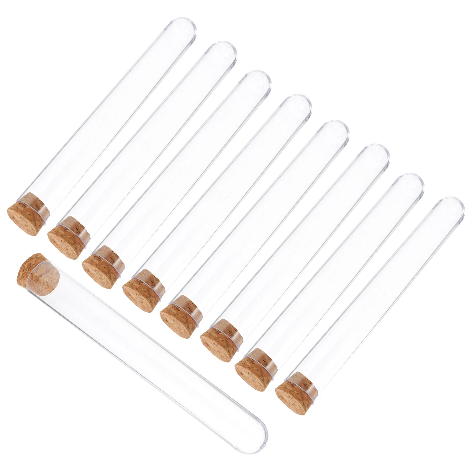 

25 Pcs Tube Small Vials Tubes with Cover Storage Caps Oak Transparent