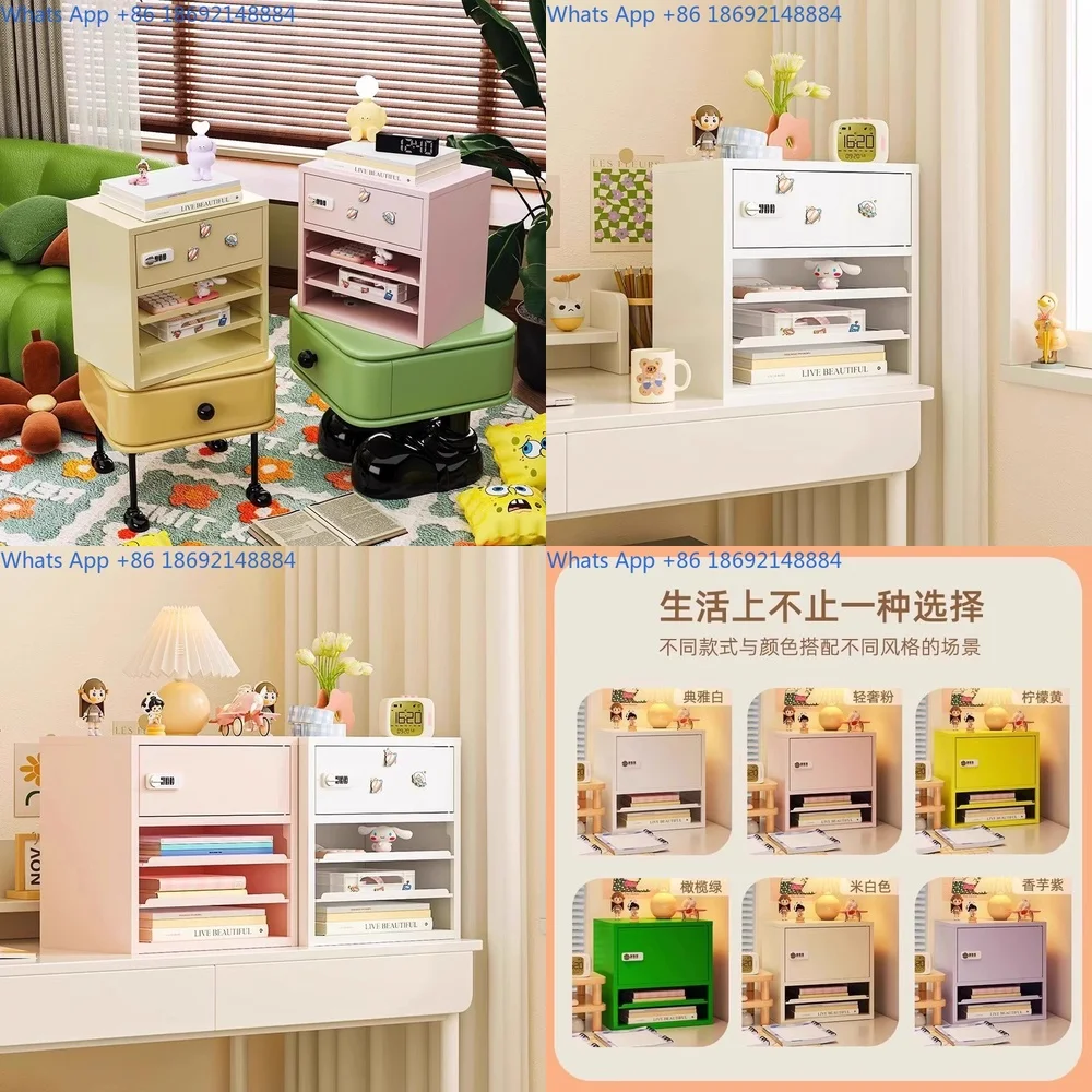 

Portable Storage Cabinet for Office Dorm Room Small Box Organizer with Lock Compact Filing Cabinet Secure Storage Solution