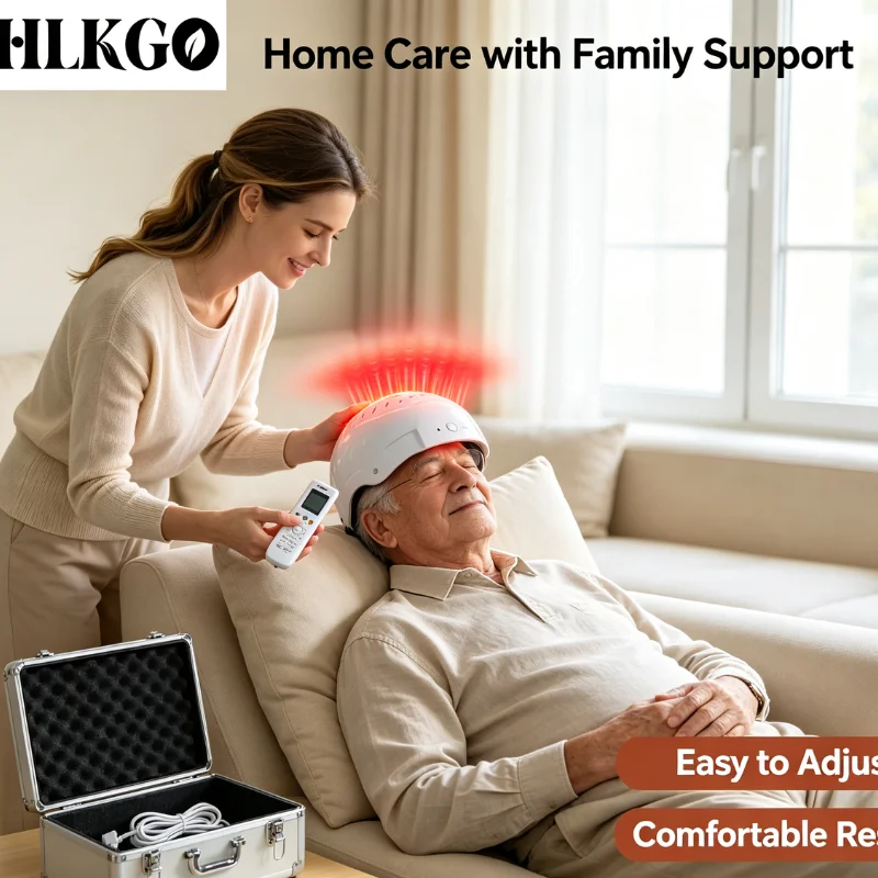 1070nm 810nm Dual Wavelength Near Infrared PBM Therapy Helmet Non-invasive for Dementia Alzheimer Stroke Recovery