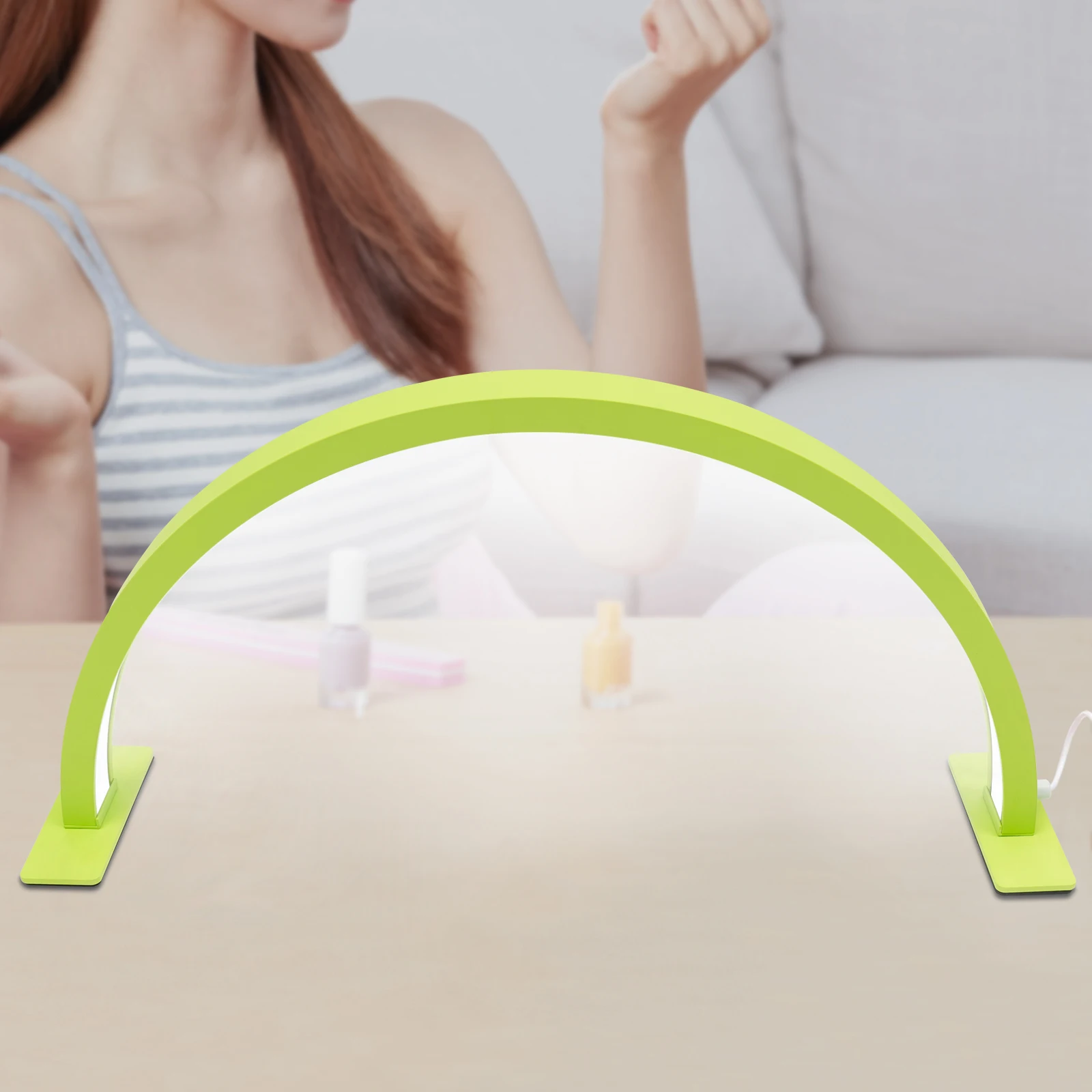 

36W LED Half Moon Light with Adjust Brightness 3000K‑6000K Half Moon Desk Lamp for Nail Art Facial Spa