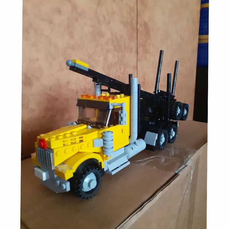 

MOC-74835 Log Truck Transport Truck Building Block Model, 1027 Pieces, Birthday Building Block Toy Gift for Boys and Children