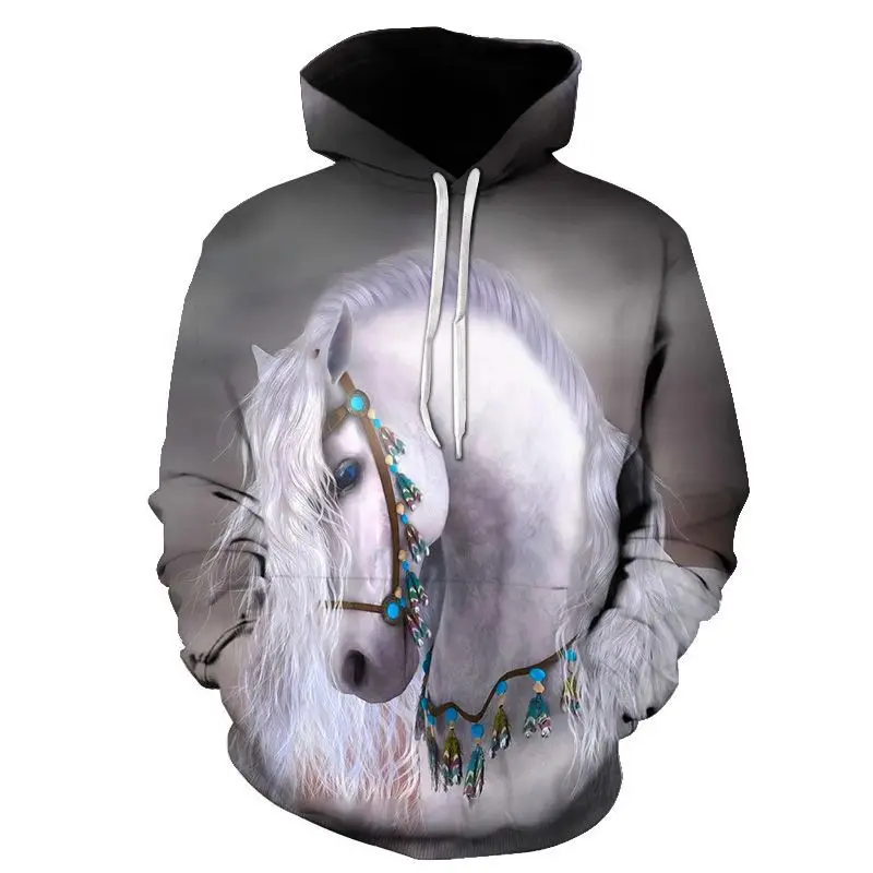 Horse 3D Hoodie Sudaderas Hombre Sweatshirt Hoodies Man Women Animal Men Clothing Clothes 2022 Streetwear Homme Ropa Sudadera