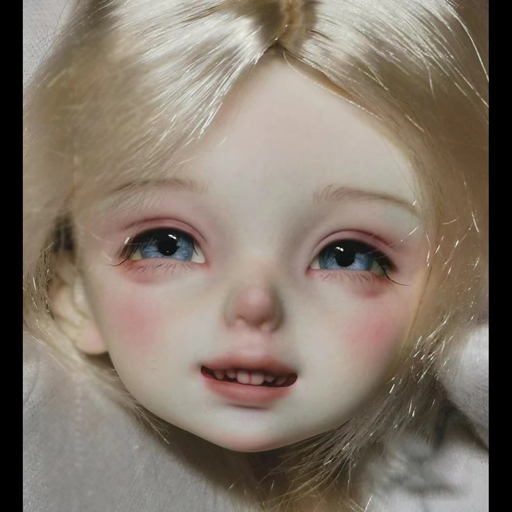 1/4 BJD Doll Head Smile Girl Resin Material Lovely Girl DIY Cute Girl Doll No Makeup BJD Doll Toys Gift