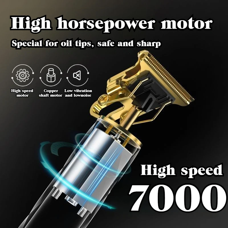 T9 Vintage Cordless Hair Cutting Machine - Professional Barber Trimmer for Men Beard Shaving for Shavers with Lightweight Design image 4