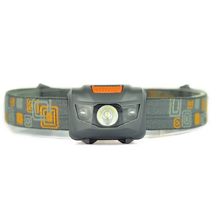 Mini 3LED Headlamp With White and Red Dual Light Sources Outdoor AAA Battery Headlight