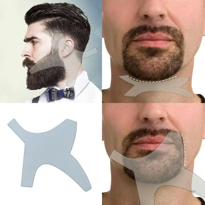 Versatile Beard Shaping Template Grooming Tool Sculpting Your Facial Hair Style Effortlessly