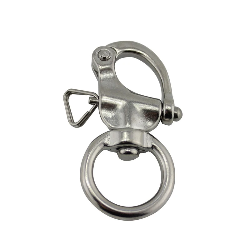 316 Stainless Steel Swivel Shackle Quick Release Boat Anchor Chain Eye Shackle Swivel Snap Hook for Marine Architectural M68E