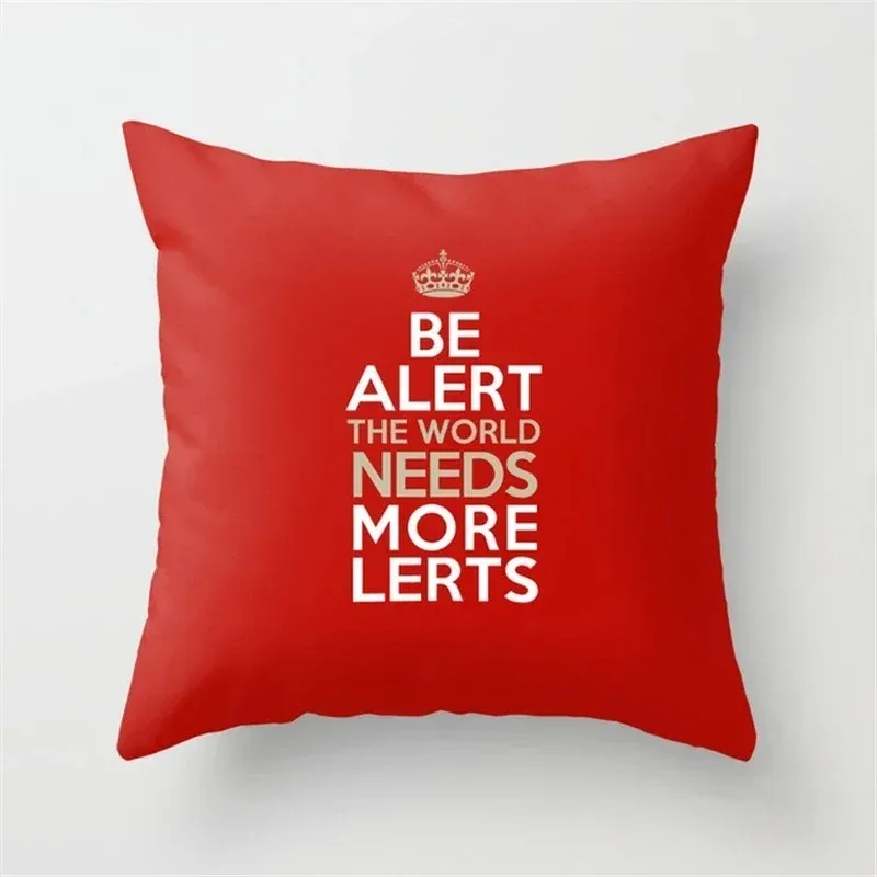 لطيف الأحمر طباعة هندسية الأحمر منقوشة الوردي لوليتا وسادة غطاء الزخرفية الحديثة الشمال رمي غطاء وسادة #2