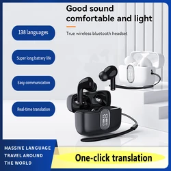 Bluetooth5.3 Voice Translator Earbud Wireless 144Language Translate Earphone Real Time Smart Travel Voice Translation Headphone