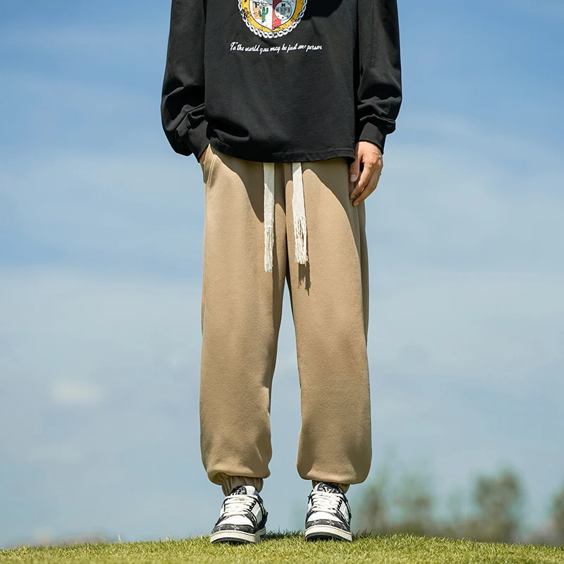 

2025 Men's Casual Pants Wide Edge Korean Fashion Classic Trend Street Casual Loose Fashion Pants Joggers Men Men Clothing