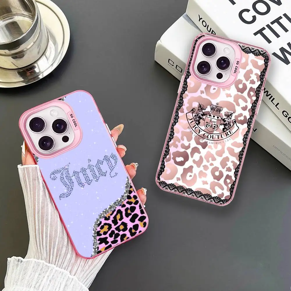 

Juicy couture Pink Phone Case For iPhone 16,15,14,13,12,11,Mini,Pro,MAX Pink Matte Shockproof Cover