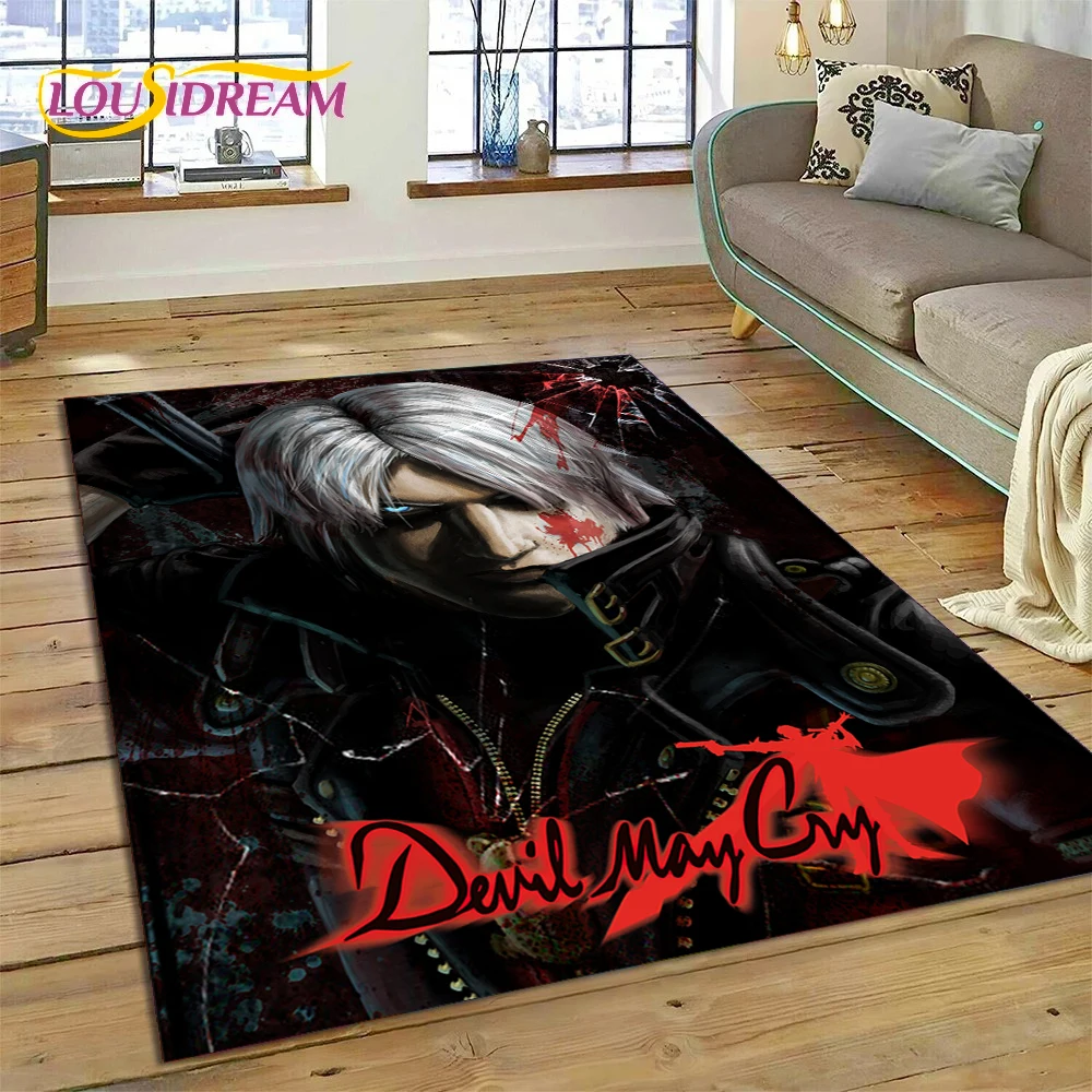 DMC Game 3D D-Devil May Cry Cartoon Carpet Rug for Bedroom Living Room Home Sofa Decoration,Children Game Large Decor Floor Mat