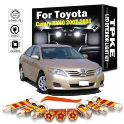 TPKE 14 szt. żarówek LED do oświetlenia wnętrza Toyota Camry XV40 2007 2008 2009 2010 2011 Dome Reading Trunk Lamp Akcesoria samochodowe