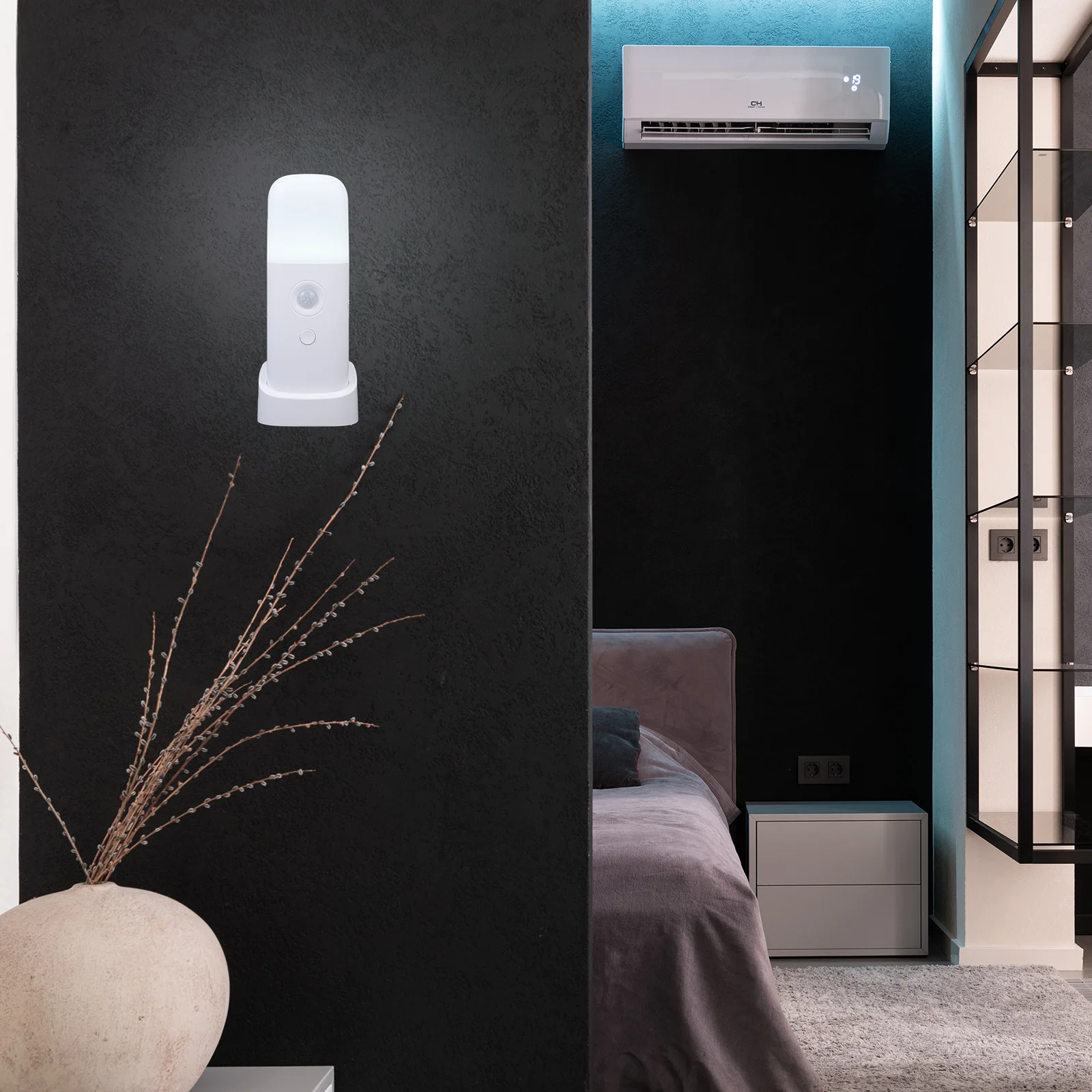 1 مجموعة جسم الإنسان الاستشعار مصباح الليل سطوع قابل للتعديل المدمجة لا الأسلاك المطلوبة لغرفة النوم غرفة المعيشة الدرج خزانة #5