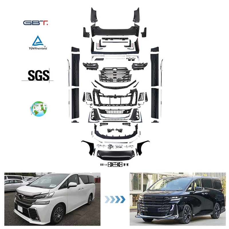 

ZAIQU Factory Vellfire 30 35 to 40 Vellfire Model Accessories Modellista Bumper Lips Parts for Vellfire 2015-2018 Anh30