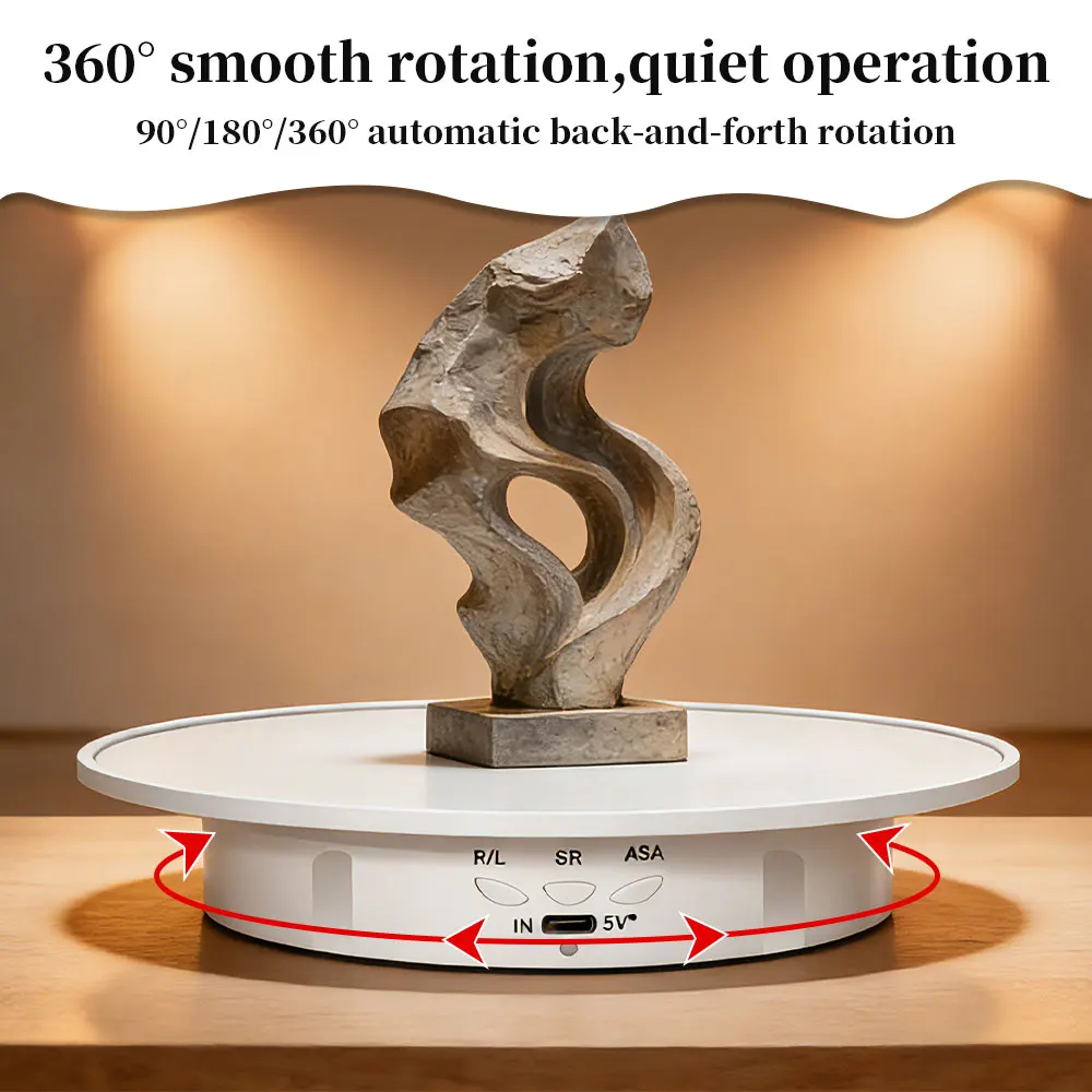 NEW 200mm 3 Speeds Photography Rotating Display Stand 360 Electric Rotating Product Display Turntable For Video Shooting
