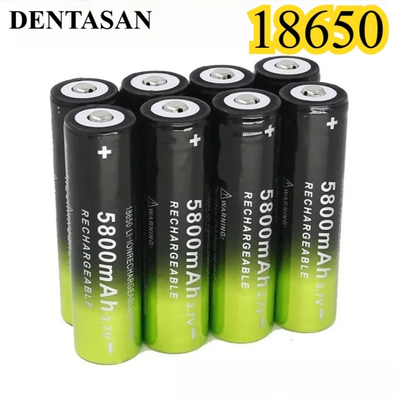 

3,7 В, 5800 мАч, 18650, литиевая аккумуляторная литий-ионная аккумуляторная батарея высокой емкости для фонарика, внешний аккумулятор для ноутбука