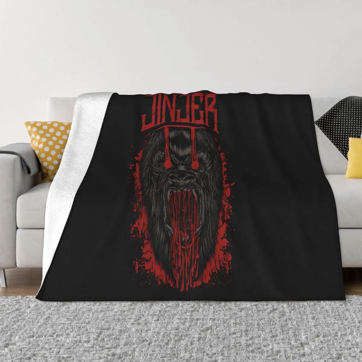 Jinjer Ape Black Metalcore Groove Metal Djent Great Quality Designs Female Chinese Style Cotton New 2021 Throw Blanket