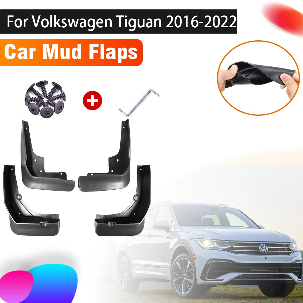 

Mud Flaps For Volkswagen VW Tiguan 2018 Accessories 2022 ~ 2016 AD BW Car Mudguards Splash Guard Front Rear Fender Accessories